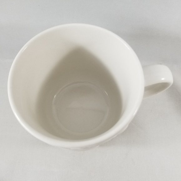 Gibson Housewares Flourish Embossed White Fruit Cup and Saucer Set - Picture 12 of 12